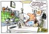 Cartoon: ... (small) by GB tagged bank überfall bankräuber beute kasse armut geldscheine flucht straftat sparkasse geldinstitut