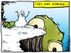 Cartoon: They are coming... (small) by GBowen tagged alien cartoon cartoons character comic day funny gbowen snow snowman winter