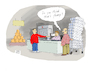 Cartoon: Not funny! (small) by darkplanet tagged supermarket,toilet,paper,customer,corona,virus