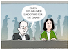 Cartoon: Anbahnen... (small) by markus-grolik tagged spd,scholz,koalition,gruene,baerbock,bundestagswahl,deutschland,cdu,union,laschet,kanzlerkandidaten,triell
