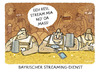 Cartoon: O zapft is! (small) by markus-grolik tagged oktoberfest,münchen,wiesn,bier,bierzelt,touristen,besoffen,saufen,bayern,alkohol,paulaner,löwenbräu,mafia,massenbesäufnis,cartoon,grolik,prost
