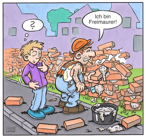 Cartoon: Freimaurer (medium) by Oliver Gerke tagged freimaurer,maurer