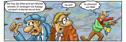 Cartoon: Herbst-Wind (medium) by Troganer tagged herbst,wind,mord,polizei,untersuchung,ehe,beziehung,unterdrückung