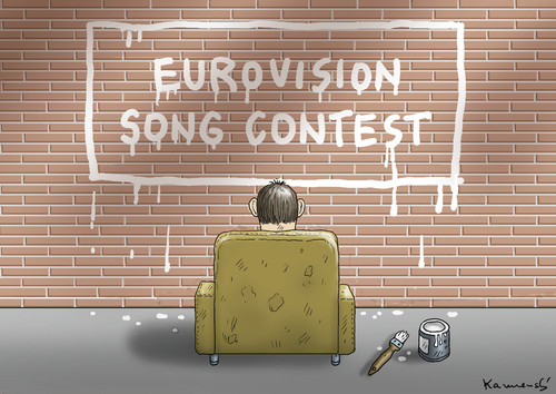 Cartoon: EUROVISION SONG CONTEST (medium) by marian kamensky tagged eurovision,song,contest,eurovision,song,contest