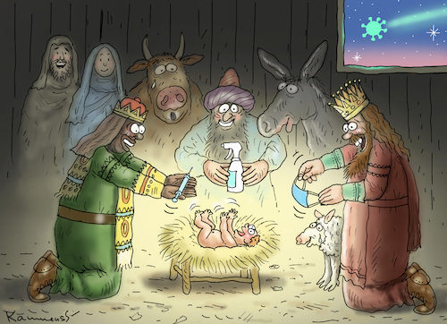 Cartoon: FROHE WEIHNACHTEN! (medium) by marian kamensky tagged frohe,weihnachten,frohe,weihnachten
