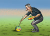 Cartoon: FIFA Selbstbildnis (small) by marian kamensky tagged fifa,wm,brasilien,katar,korruption,fussball,sepp,blatter,papst,franziskus