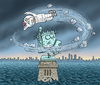 Cartoon: Hurrikan Sandy (small) by marian kamensky tagged hurrikan,sandy,usa,wirbelsturm,new,york
