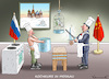 Cartoon: KOCHKURS IN MOSKAU (small) by marian kamensky tagged xi,jinping,putin,staatsbesuch,moskau