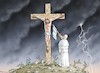 Cartoon: PAPST HILFT WO ER KANN (small) by marian kamensky tagged friedensstifter,papst,weise,fahne,ukraine,selensky