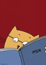 Cartoon: Sometimes hard to understand (small) by fussel tagged cat,men,read,book,understanding