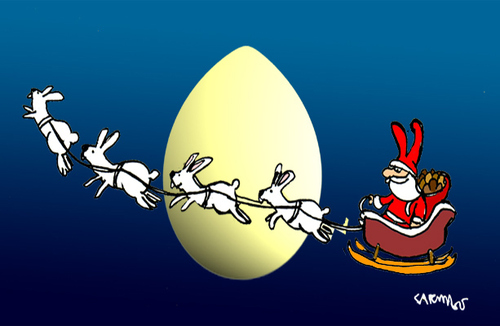 Cartoon: Frohe Ostern (medium) by Carma tagged eastr,ostern,rabbit,egg