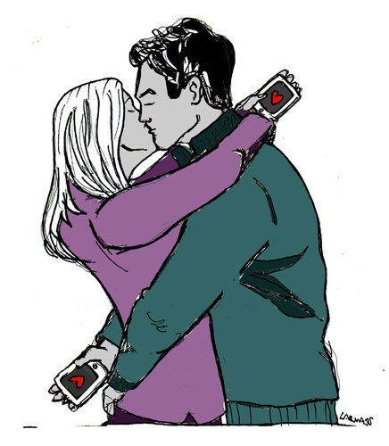 Cartoon: iLove (medium) by Carma tagged love,relationships,woman,man,technology,ipod