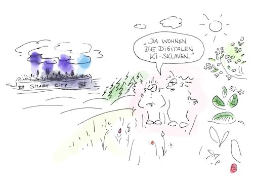 Cartoon: Smart City (medium) by cartoonsbyroth tagged smart,city,cities,digital,15,minuten,stadt,städte