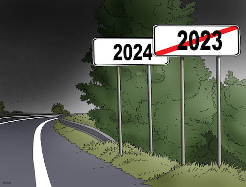 Cartoon: 2024tab (medium) by Lubomir Kotrha tagged pf,2024,happy,new,year,pf,2024,happy,new,year