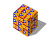 Cartoon: spainrubik (small) by Lubomir Kotrha tagged catalonia,election,independence,spain,europe,euro,world