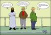 Cartoon: Kommunikationshürden (small) by Jori Niggemeyer tagged annäherung,kommunikation,integration,anfang,beginn,start,voreingenommenheit,ablehnung,angst,vorurteile,vorverurteilung,arabisch,russisch,deutsch,kultur,kulturen,niggemeyer,jori,joricartoon