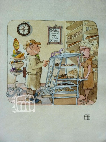 Cartoon: Haben sie Schweineohren? (medium) by thomasH tagged bäcker,schweineohren