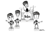 Cartoon: the beatles (small) by stephen silver tagged the,beatles,stephen,silver,john,lennon,paul,mccartney,ringo,star,george,harrison