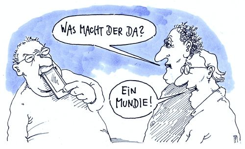 Cartoon: selfie spezial (medium) by Andreas Prüstel tagged iphone,selfie,mundie,cartoon,karikatur,andreas,pruestel,iphone,selfie,mundie,cartoon,karikatur,andreas,pruestel