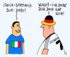 Cartoon: angstgegner (small) by Andreas Prüstel tagged fußballeuropameisterschaft,halbfinale,italien,deutschland,angstgegner