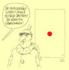 Cartoon: der rote punkt (small) by Andreas Prüstel tagged malerei,gemälde,künstler,maler,kunstmarkt,galerie,nichtverkäuflichkeit,cartoon,karikatur,andreas,pruestel
