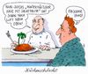 Cartoon: falscher hase (small) by Andreas Prüstel tagged tv,kochshow,küchenschlacht,gericht,kreation,profikoch,hobbykoch,falscher,hase,salatpalme,bewertung,cartoon,karikatur,andreas,pruestel