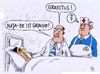 Cartoon: grexit (small) by Andreas Prüstel tagged griechenland,grexit,staatsverschuldung,eu,euro,exitus,tod,krankenhaus,grieche,arzt,krankenschwester,cartoon,karikatur,andreas,pruestel