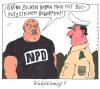 Cartoon: o.t. (small) by Andreas Prüstel tagged wahlkampf,npd,grüne,bio,polizei