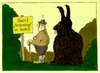 Cartoon: problemhase (small) by Andreas Prüstel tagged wald,revier,warnhinweis,hase,problemhase,ostern,cartoon,karikatur,andreas,pruestel