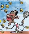 Cartoon: Tenist Obama (small) by kap tagged obama,usa,politics,kap