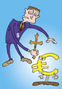 Cartoon: Währungskrieg (small) by astaltoons tagged währungen,euro,dollar