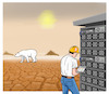 Cartoon: Bitcoin Mining (small) by Cloud Science tagged bitcoin mining miner kryptowährung währung geld klima server abbau nachhaltigkeit umwelt klimawandel umweltschädlich natur technologie technik blockchain energie strom digitalisierung digital zukunft finanzen