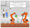 Cartoon: Resilienz (small) by Cloud Science tagged resilienz smart factory automatisierung digitalisierung roboter robotik kuka logistik lieferengpässe lieferkette supply chain management predictive vorhersage forecast rohstoffe fabrik zukunft iiot produktion rohstoffmangel industrierobotertech technologie it