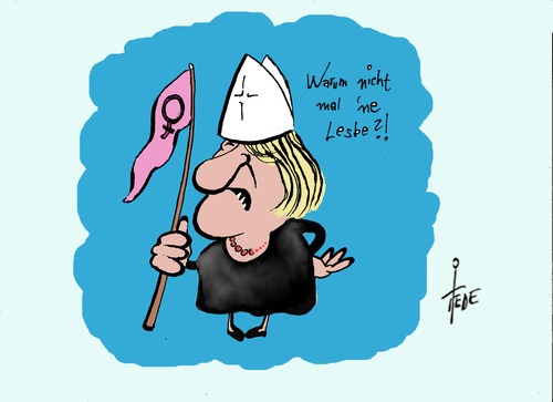 Cartoon: Neues aus Rom (medium) by tiede tagged homosexualität,reformen,kirche,rom,feminismus,feminismus,rom,kirche,reformen,homosexualität