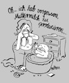 Cartoon: Mütterlich (small) by REIBEL tagged mutter,jung,kind,muttermilch,natur,drüsen,brust,baby,hunger,vergesslich,kinderzimmer,wiege