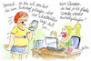 Cartoon: schritthalten (small) by REIBEL tagged schrittzähler,smartphone,digital,natives,smart,generation,app,verständnis,logik