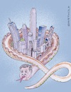 Cartoon: New Chinese Security Law (small) by Barthold tagged hong,kong,xi,jinping,peoples,republic,china,security,law,june,2020,repression,intimidation,skyline,python,chinese,wall,cartoon,caricature,barthold