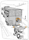 Cartoon: LKW Feinstaub Lärm Stau (small) by stefanmschmidt tagged lkw,diesel,lärm,stau,verkehr,autobahn