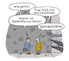 Cartoon: Smalltalk 2 (small) by Lo Graf von Blickensdorf tagged begegnung,straße,frage,wie,gehts,was,leichteres,leichtes,mathematik,rechenaufgabe,männer,freunde,smalltalk,math2022,cartoon