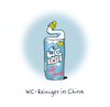 Cartoon: WC Reiniger in China (small) by Lo Graf von Blickensdorf tagged wc,reiniger,china,toilette,klo,ente,reinigungsmittel,süß,sauer
