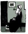 Cartoon: Whistler The Artists Mother (small) by mortimer tagged whistler,cartoon,mortimer