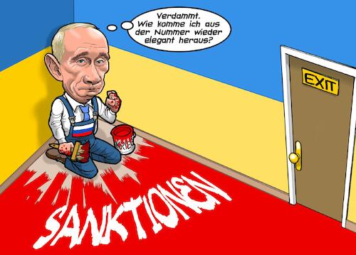 Cartoon: Maler Putin (medium) by Chris Berger tagged ukraine,krieg,putin,gewalt,sanktionen,blut,eu,wirtschaft,ukraine,krieg,putin,gewalt,sanktionen,blut,eu,wirtschaft