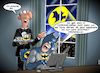 Cartoon: Batman arbeitet im Homeoffice (small) by Joshua Aaron tagged batman,homeoffice,verbrecher,cybercrime,covid,19,corona,virus,epidemie,pandemie