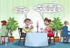 Cartoon: Heiratsantrag (small) by Chris Berger tagged heiratsantrag,religion,glaube,geld,krösus,money