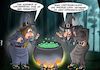Cartoon: Hexengebräu (small) by Chris Berger tagged hexen,halloween,kessel,gebräu,kochen,zauberei,alkohol