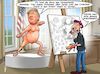 Cartoon: Hofmaler (small) by Chris Berger tagged trump,covid,corona,donald,white,house,weisses,haus,oval,office,gemälde