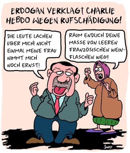 Cartoon: Lacht nicht über Erdogan! (medium) by Karsten Schley tagged erdogan,frankreich,türkei,macron,medien,politik,wirtschaft,pressefreiheit,karikaturen,charlie,hebdo,erdogan,frankreich,türkei,macron,medien,politik,wirtschaft,pressefreiheit,karikaturen,charlie,hebdo