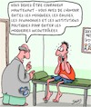 Cartoon: Courageux (small) by Karsten Schley tagged medicins,humour,religion,patients,caricatures,moquerie,politique,medias