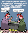 Cartoon: Entreprise Serieuse (small) by Karsten Schley tagged curevac,allemande,investissements,vaccins,recherche,actionnaires,rendement,politique
