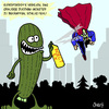 Cartoon: Fehlschlag (small) by Karsten Schley tagged superhelden,filme,comics,unterhaltung,monster,kampf